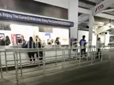 Handrails placed at a stadium for queue control